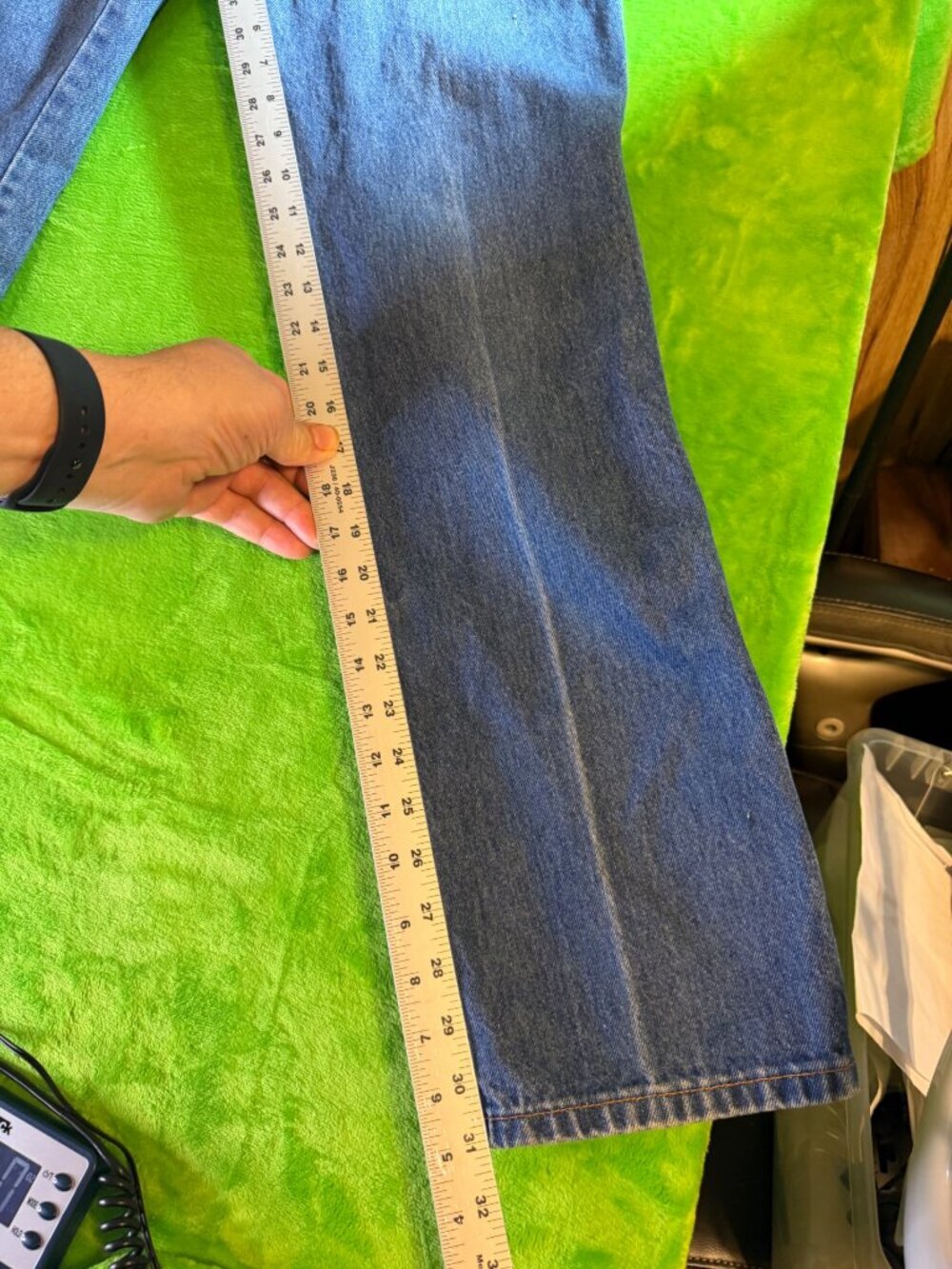 Vintage H.I.S. Chic High Rise Jeans Womens 29x30 Wide Leg 90s Denim - Picture 8 of 9